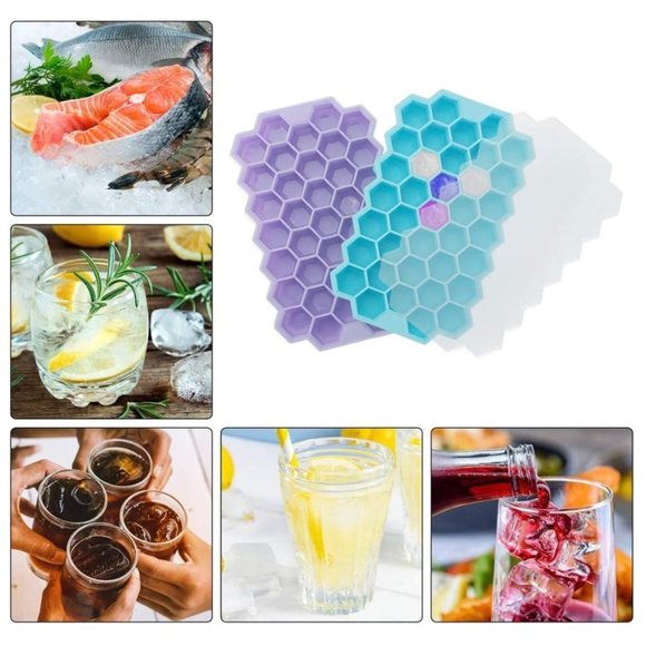 Ice Cube Trays (4-Pack) Silicone Flexible Ice Cube Trays with 148 Ice Cubicles - Picture 7 of 7